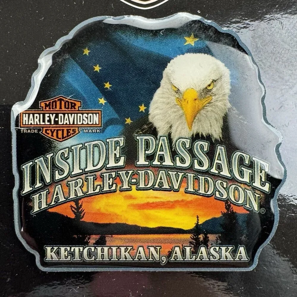 Harley Davidson Pin Ketchikan Alaska Eagle Inside Passage Souvenir